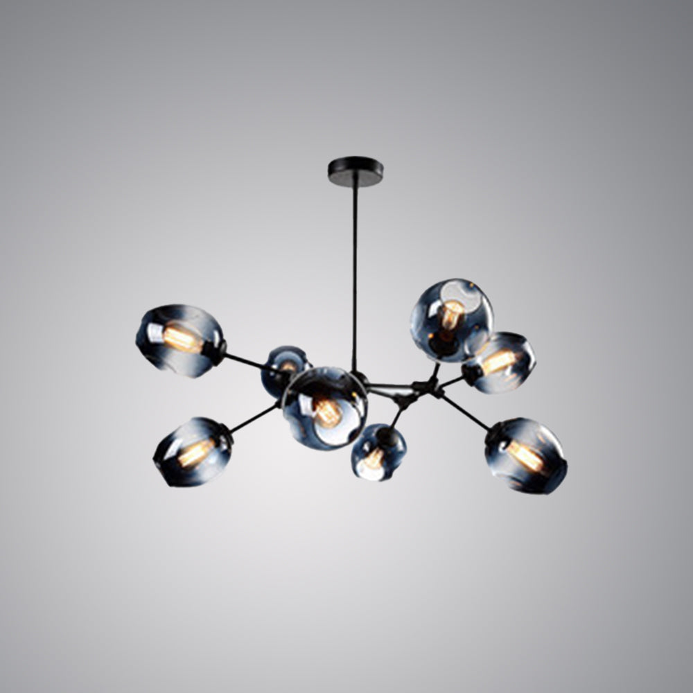 Valentina Modern Bubble Metal Pendant Light, Black/Gold