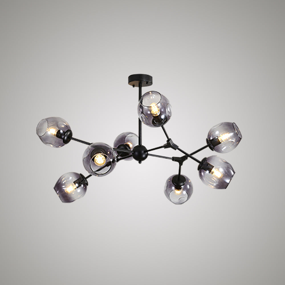 Valentina Modern Bubble Metal Pendant Light, Black/Gold