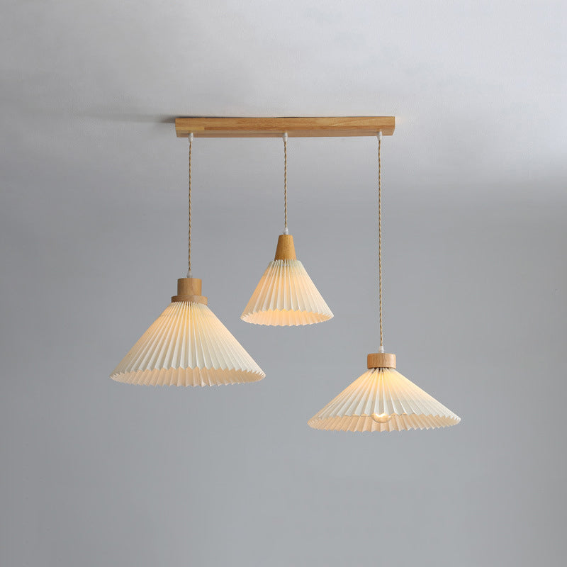 Ozawa Pendant Light Umbrella Shape Art, Wood, White, Bedroom