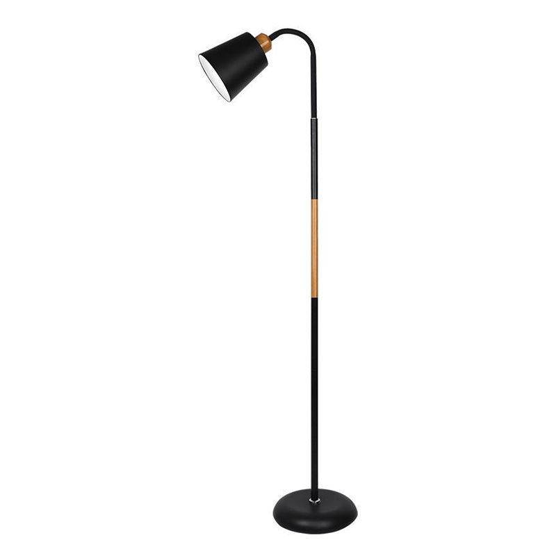 Eryn Floor Lamp Double Head Modern, Metal,Black/White, Bedroom