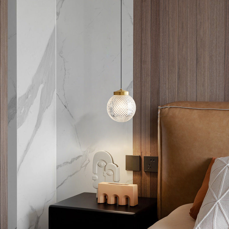 Modern Circle Glass Pendant Light for  Bedroom & Hotel
