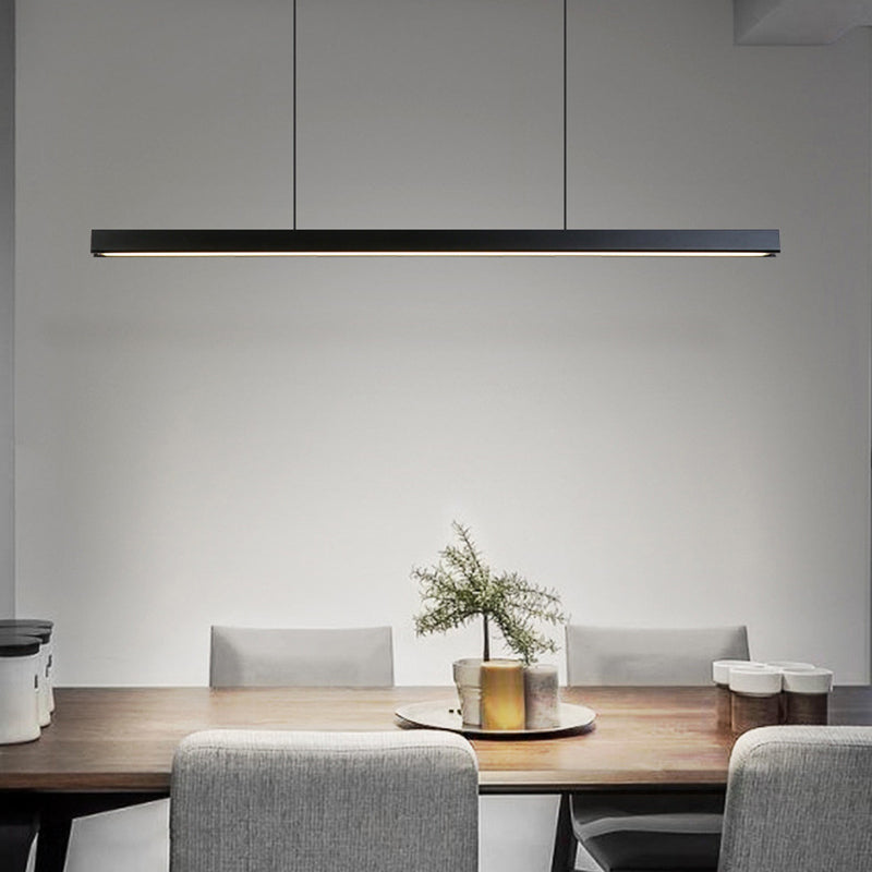 Edge Minimalist Classic Black & White Linear Pendant Light