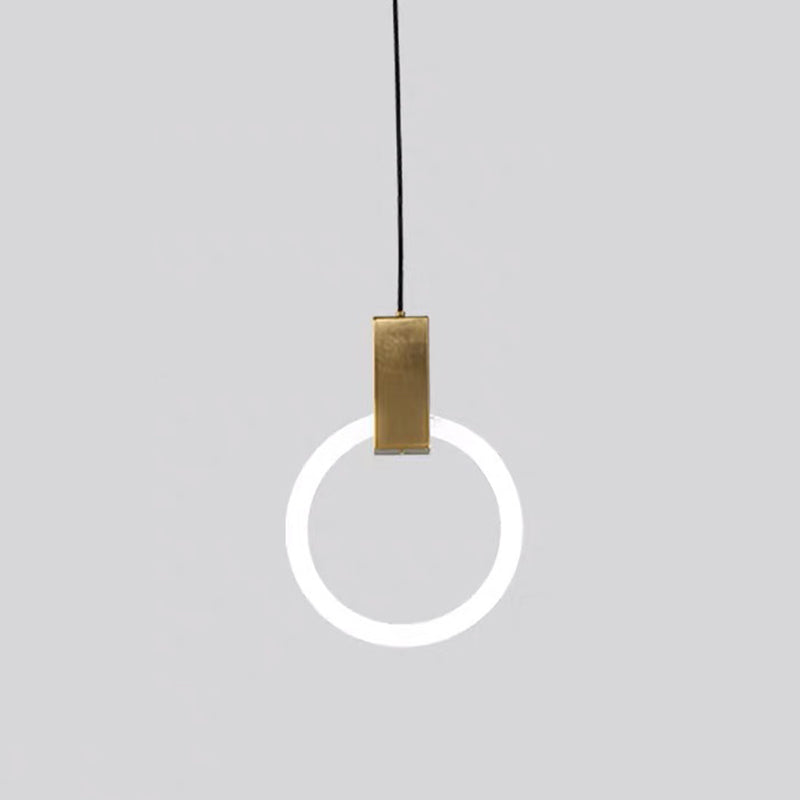 Cooley Modern Nordic Globe/Ring Metal/Glass Pendant Light, Gold