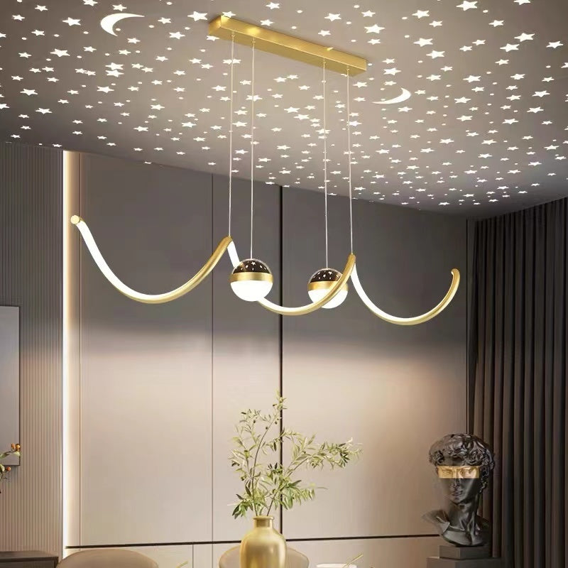 Wavy led store ceiling light