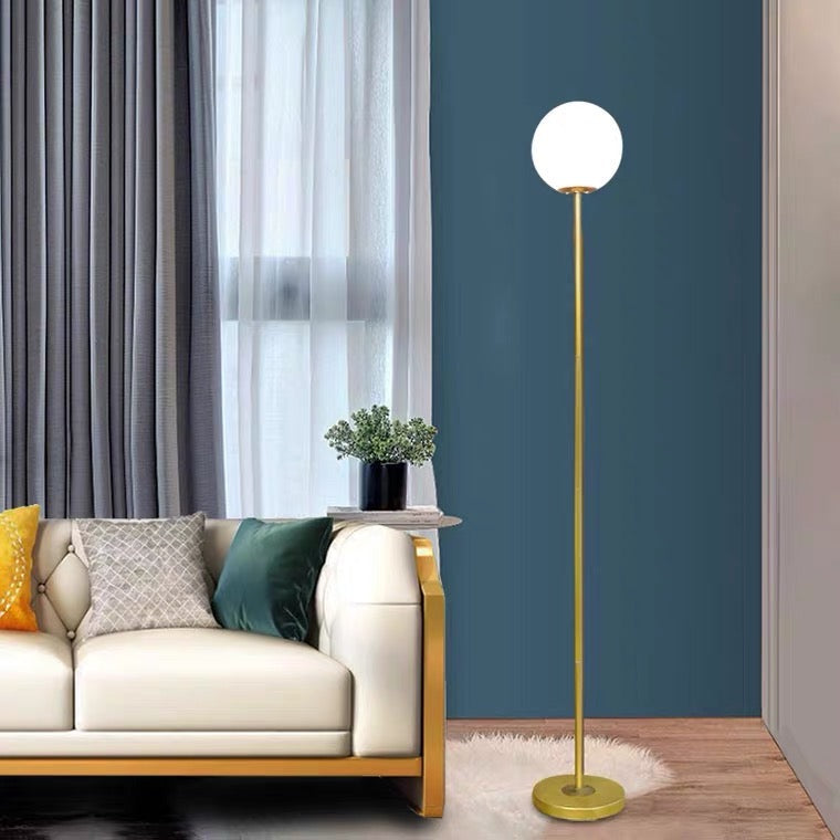 Valentina Simple Single Glass Bubble Floor Lamp