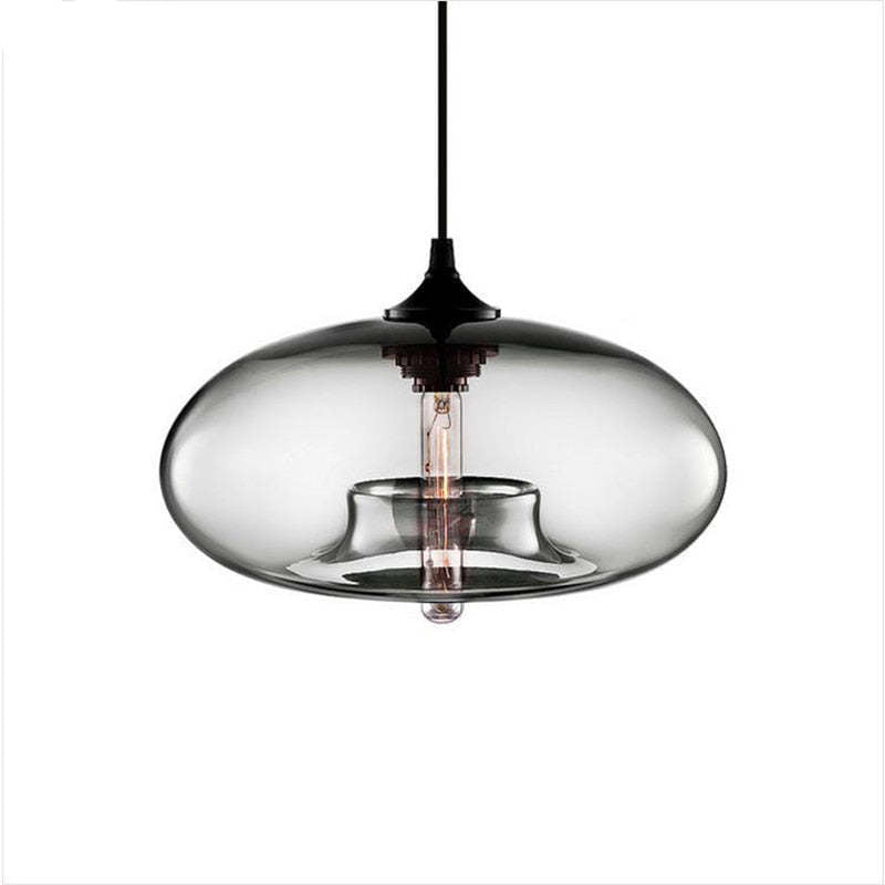 Hailie Modern Bread Shaped Glass Pendant Light, 6 Colour