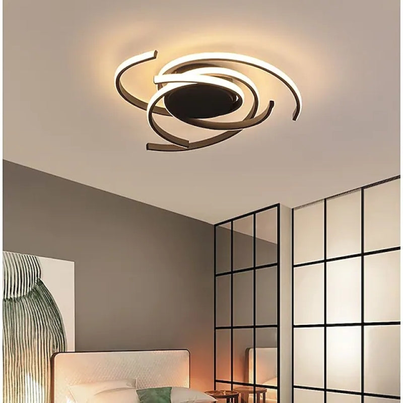 Lacey Modern Multi Arc Linetype Ceiling Light,Black/White