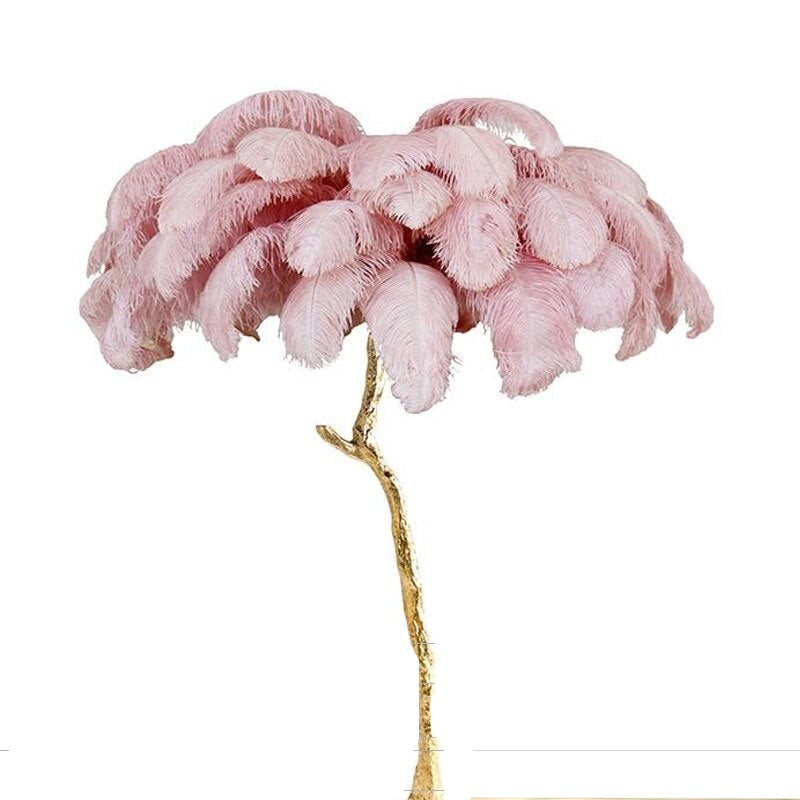 O'Moore Nordic Luxury Unique Ostrich Feather Floor Lamp/Table Lamp