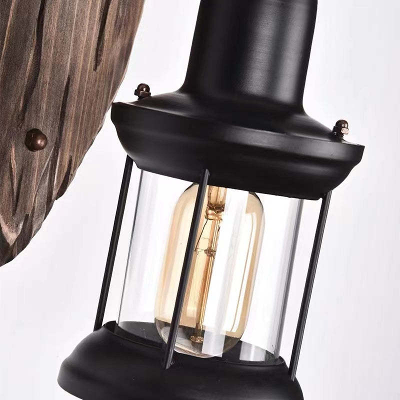 Alessio Vintage Lantern Metal Classic Industrial  Wall Lamp