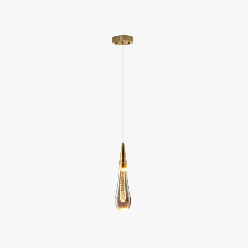 Kristy Pendant Light Crystal & Glass Droplet, Gold