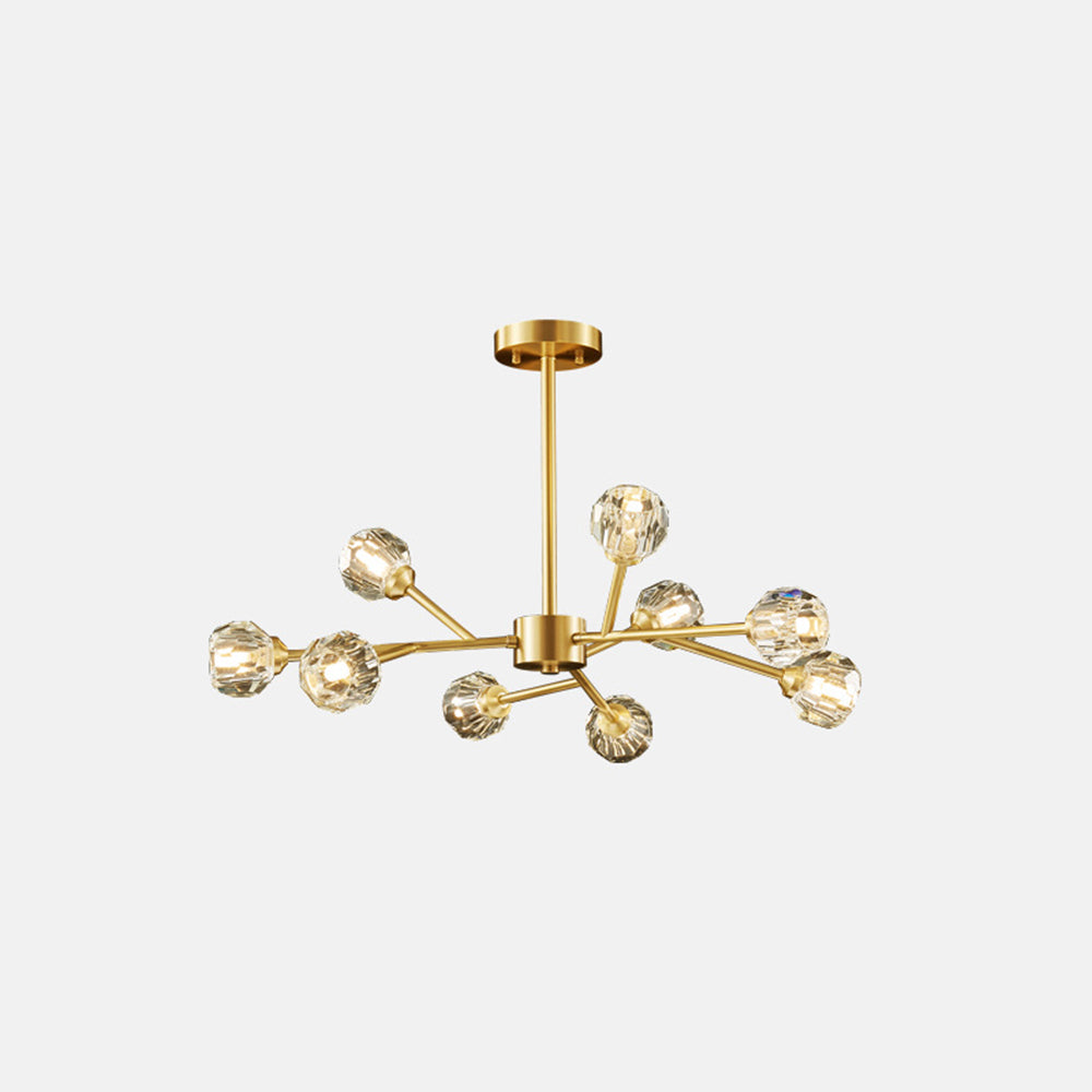 Valentina Modern Blown Metal Pendant Light, Gold