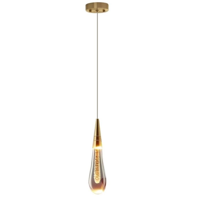 Kristy Pendant Light Crystal & Glass Droplet, Gold