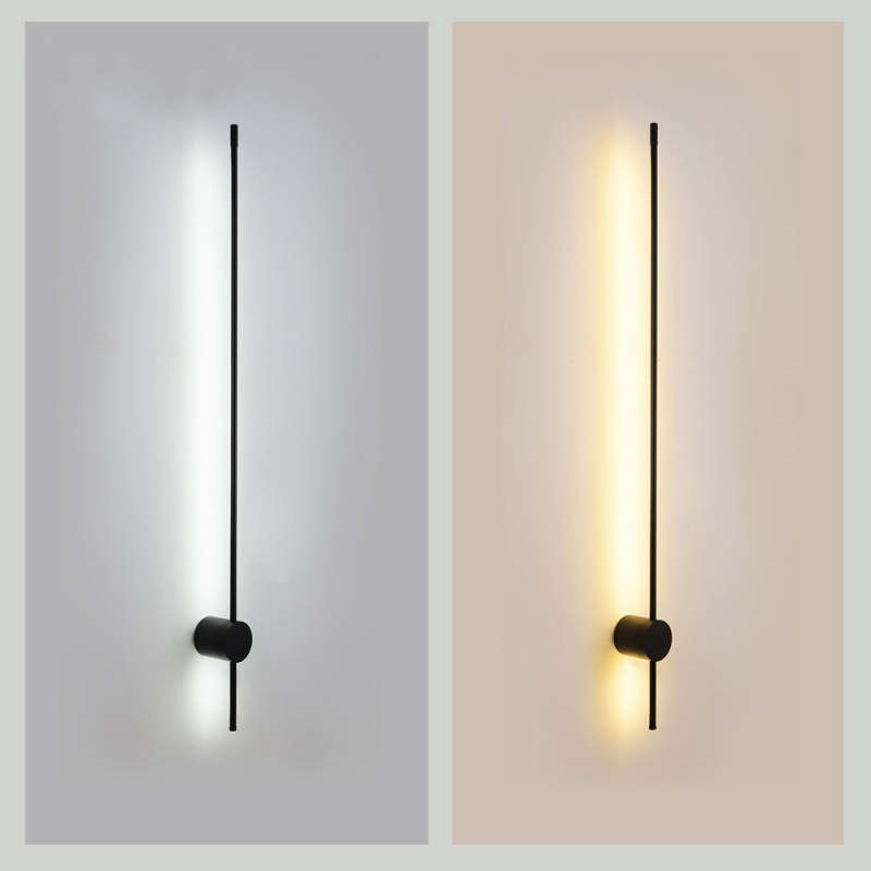 Edge Modern Minimalist LED Wall Reading Lamp, Black