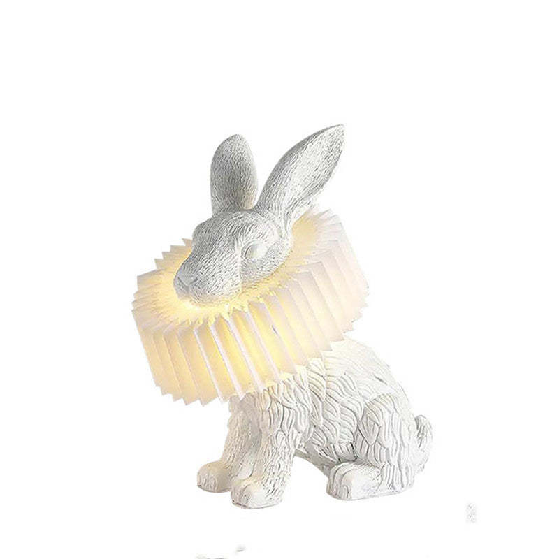 Alice Decorative Modern Rabbit Table Lamp White Resin Bedroom