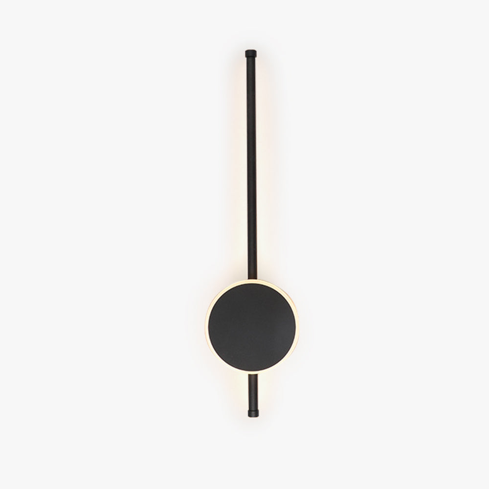 Edge Modern Round Linear Metal Wall Lamp, White/Black/Gold