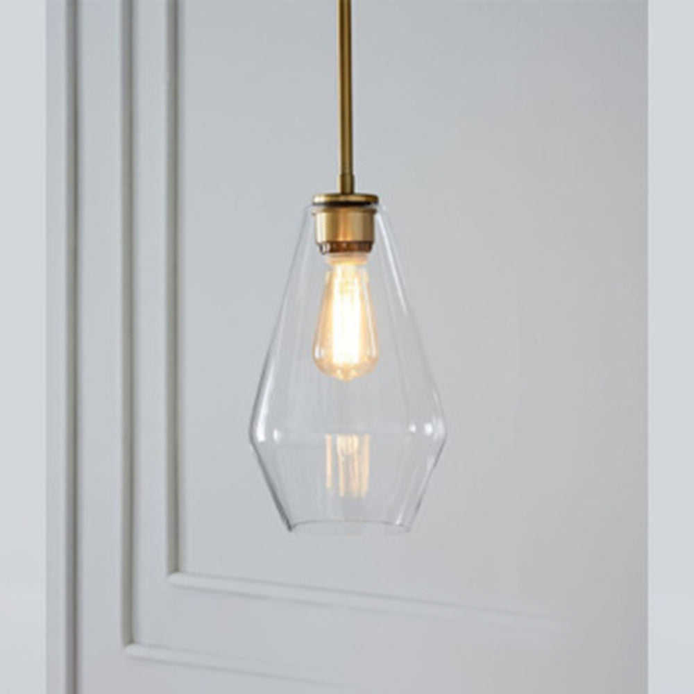 Hailie Pendant Light Clear Glass, Clear/Amber, Bedroom