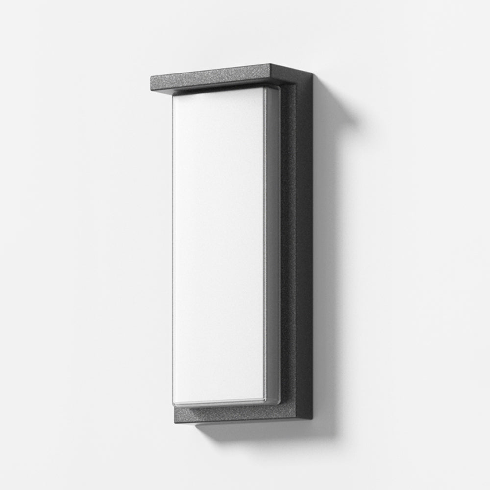 Orr Modern Minimalist Rectangular Metal Outdoor Wall Lamp, Black