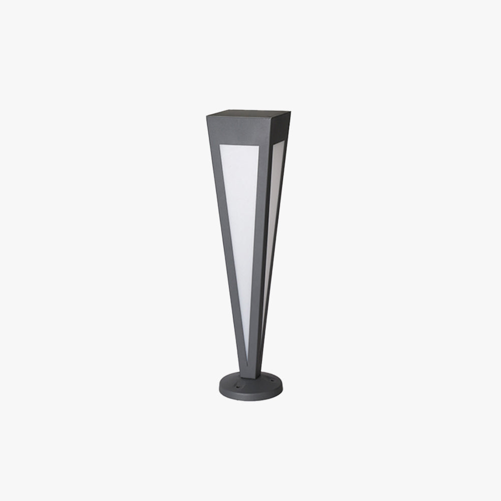 Cole Modern Trigonal Linear Solar Outdoor Path Light, Black