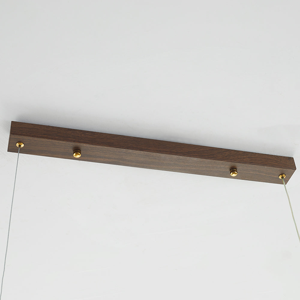 Ozawa Modern Minimalist Pendant Light, Metal Water Transfer Wood