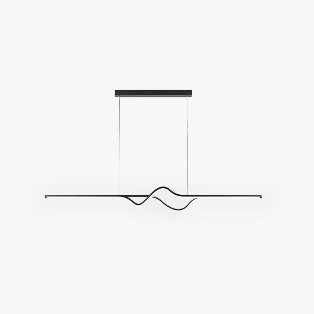 Louise Modern Linear Metal Pendant Light, Black/White/Grey