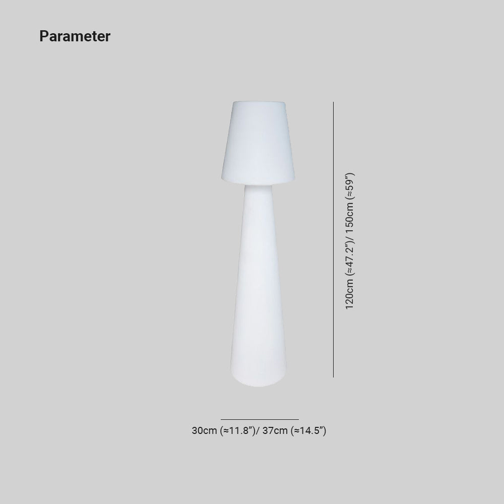 Pena Modern Mushroom Shaped Rechargeable Outdoor Path Light, White