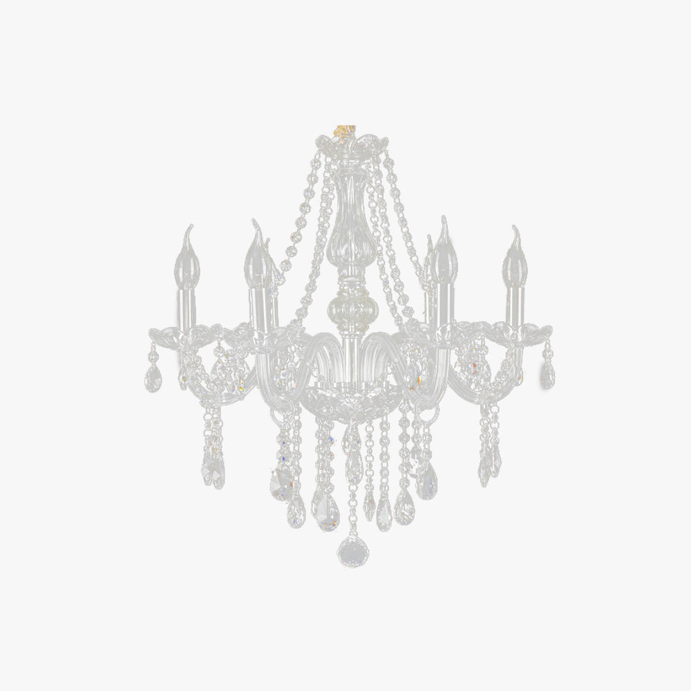 Silva Luxury Candlestick Crystal Chandelier, Clear