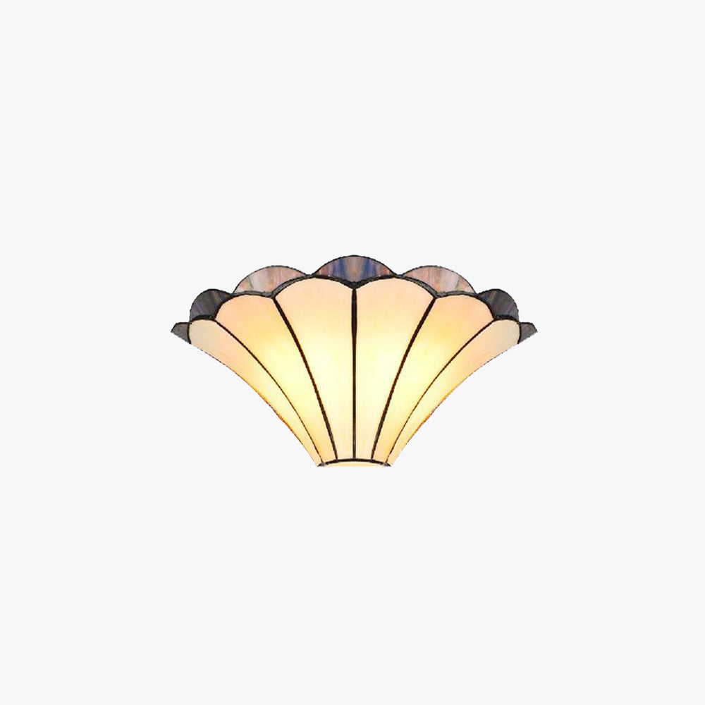 Alessio Decorative Flower Glass Wall Lamp, Beige