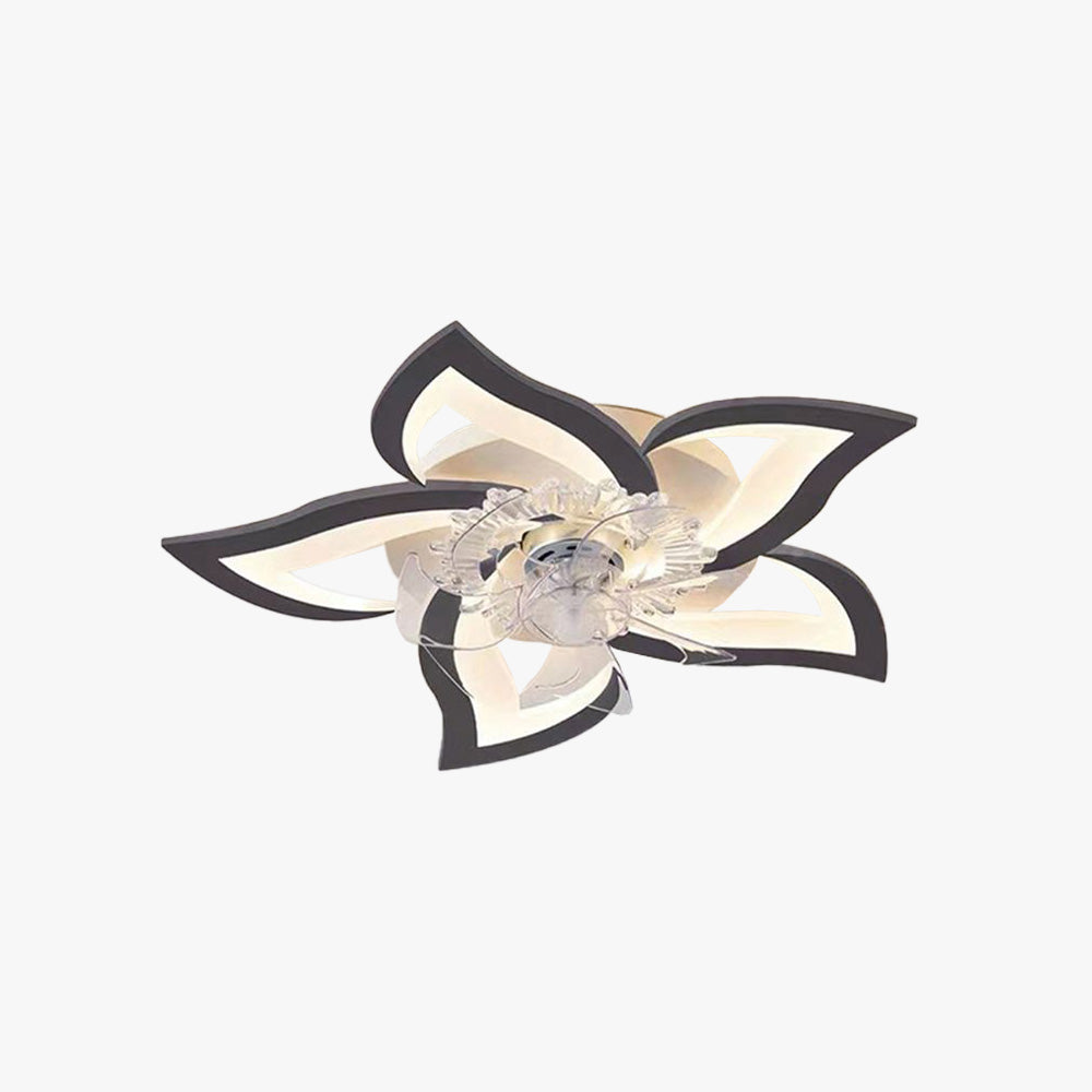 Hana Flower Ceiling Fan with Light, 2 Color, L 25.5"