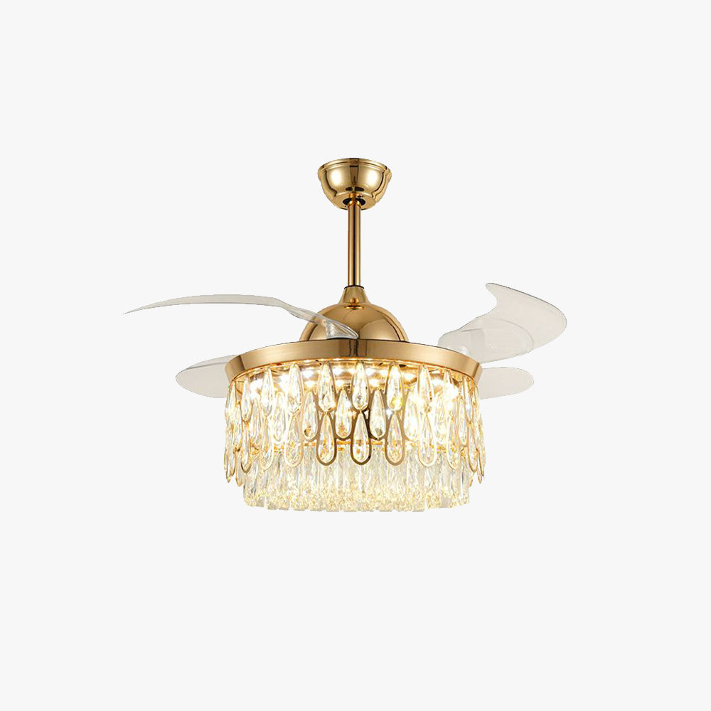 Kirsty Crystal Ceiling Fan with Light, DIA 42.1"