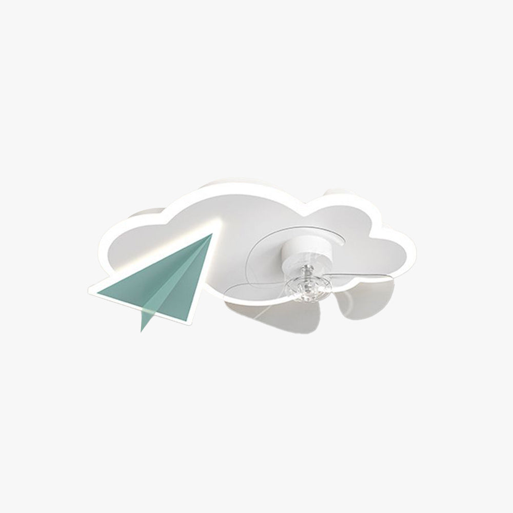 Minori Cloud & Plane Ceiling Fan with Light, 2 Colors, L 20.8''/22.8"