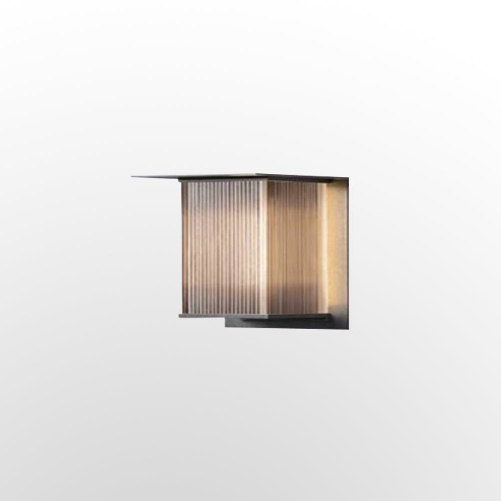Orr Modern Rectangular Metal Outdoor Wall Lamp, Black