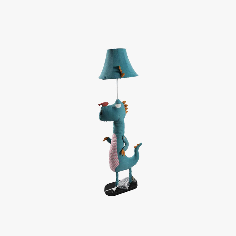 Minori Modern Dinosaur Metal/Fabric Floor Lamp