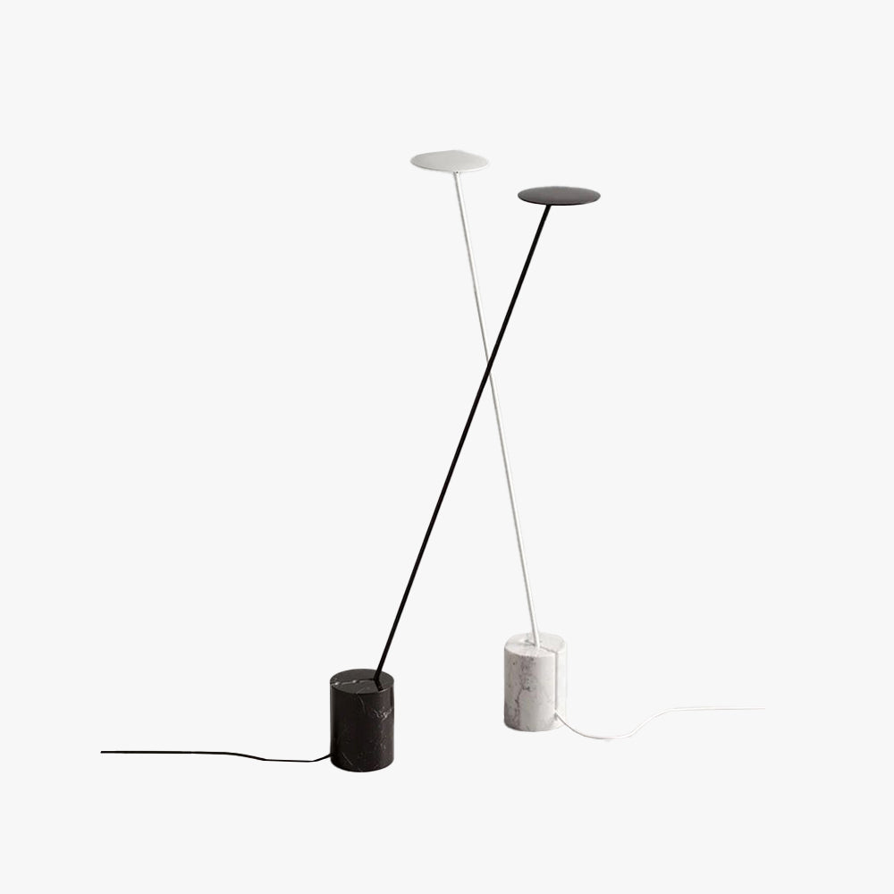 Valentina Nordic LED Floor Lamp, Black&White, Metal&Marble