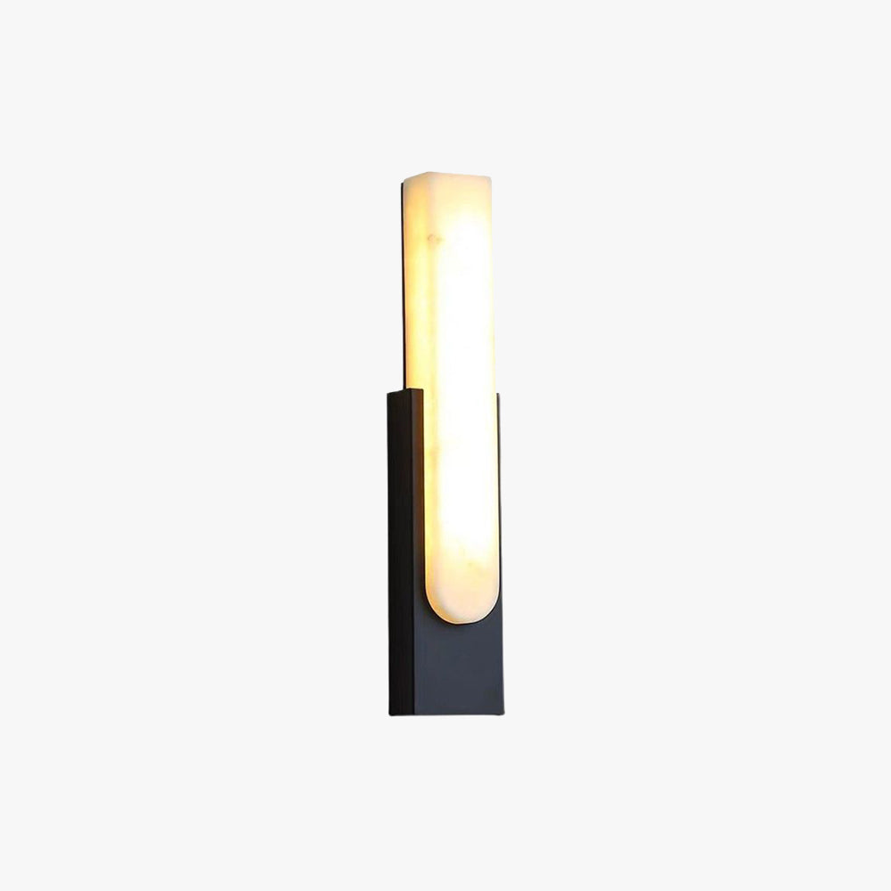 Chan Modern Rectangular Stone Metal Wall Lamp