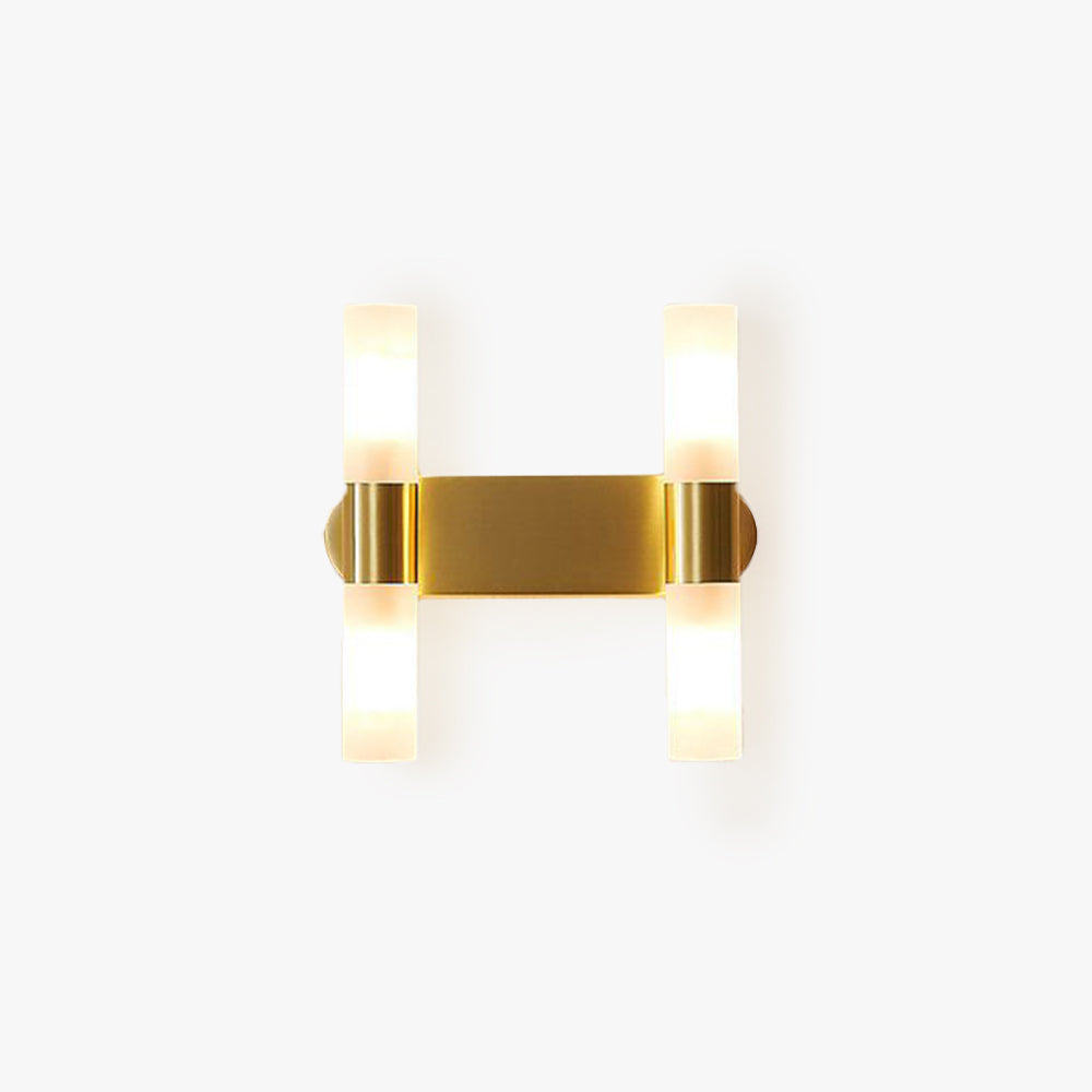 Leigh Modern Cylindrical Metal Led Wall Lamp, Gold