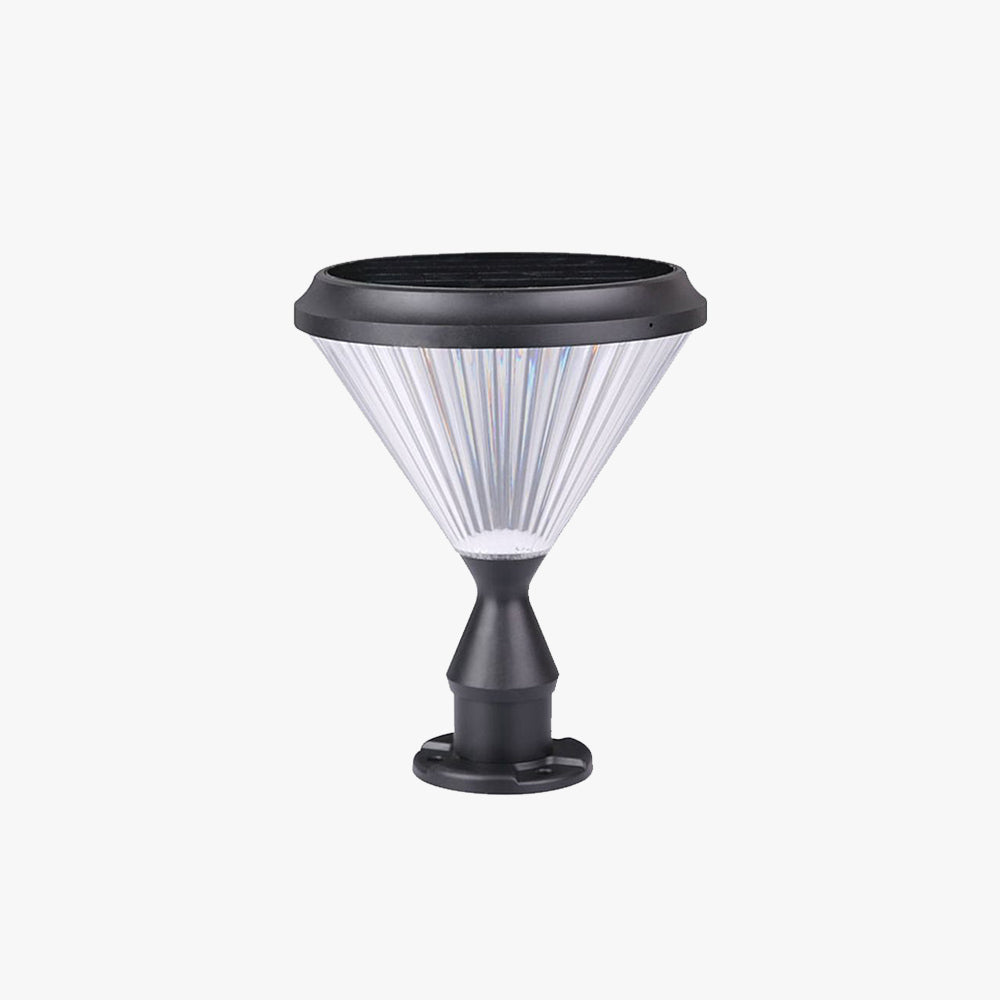 Riley Modern Diamond Shape Metal Acrylic Outdoor Lamp, Black