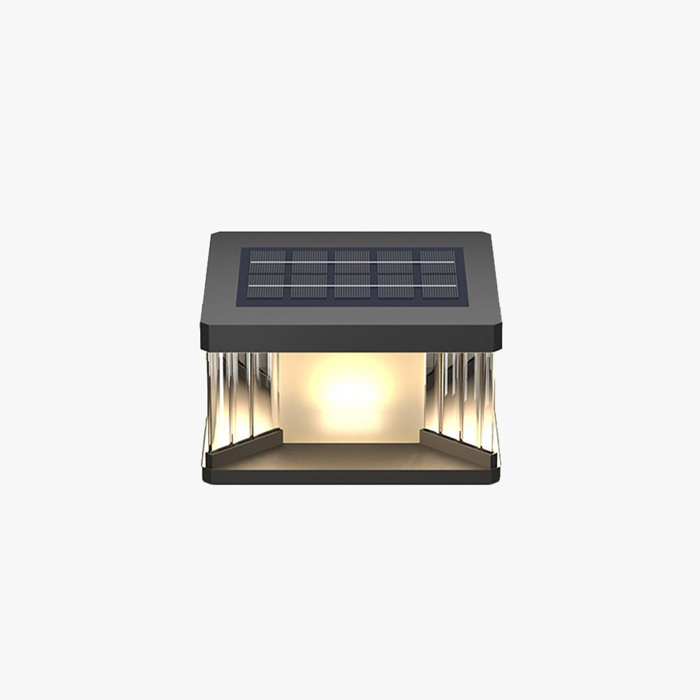 Riley Contemporary LED Rectangular Metal Wall Lamp Post, Black