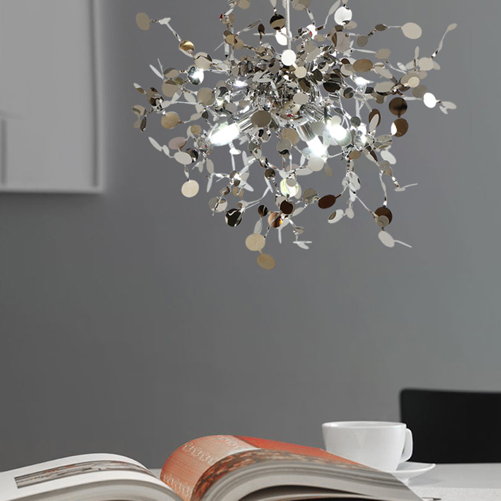 Olivia Artsy Classy Cluster Fireworks Pendant Light, Stainless steel