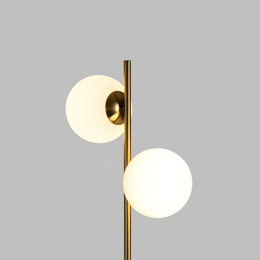 Valentina Floor Lamp Ball Modern, Metal/Ceramic, White/Gold, Living Room