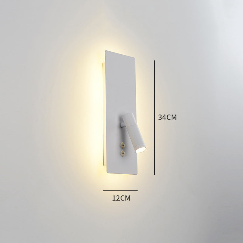 Orr Modern Flashlight Metal/Acrylic Wall Lamp Spotlight, Gold/Black/White