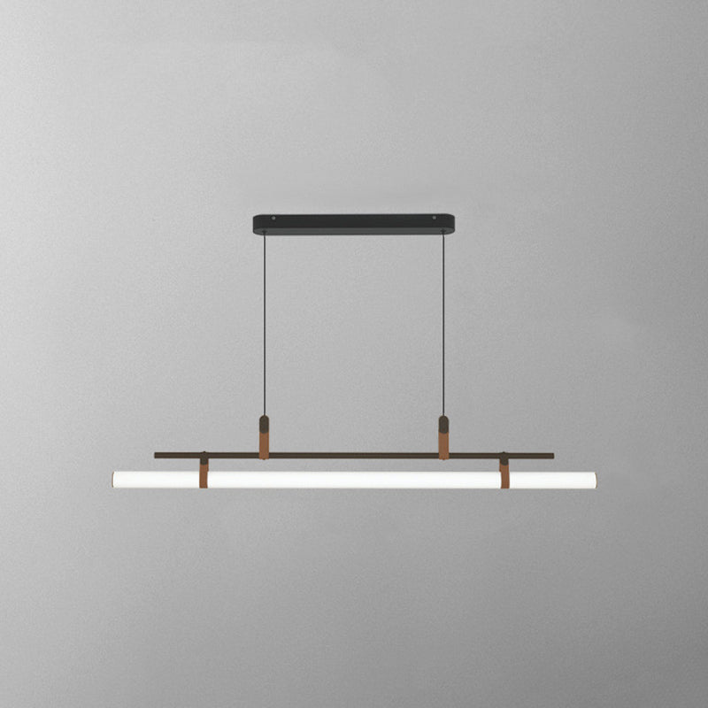 Edge Modern Linear Metal Pendant Light,Black/Gold