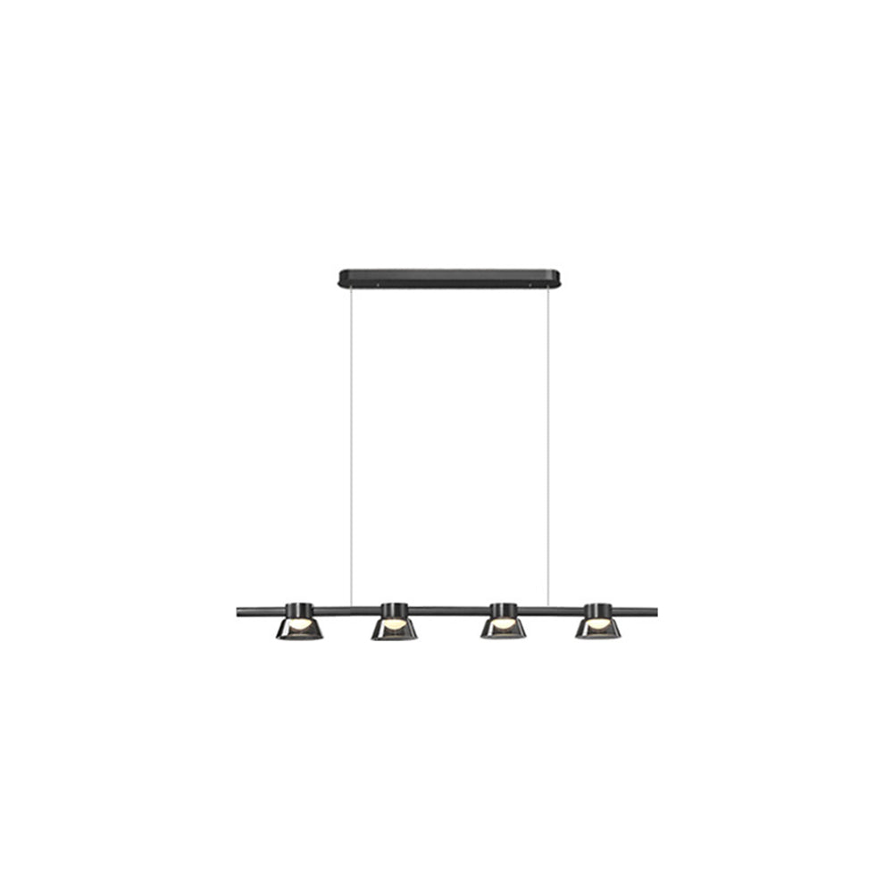 Evette Modern Linear Metal Pendant Light,Black