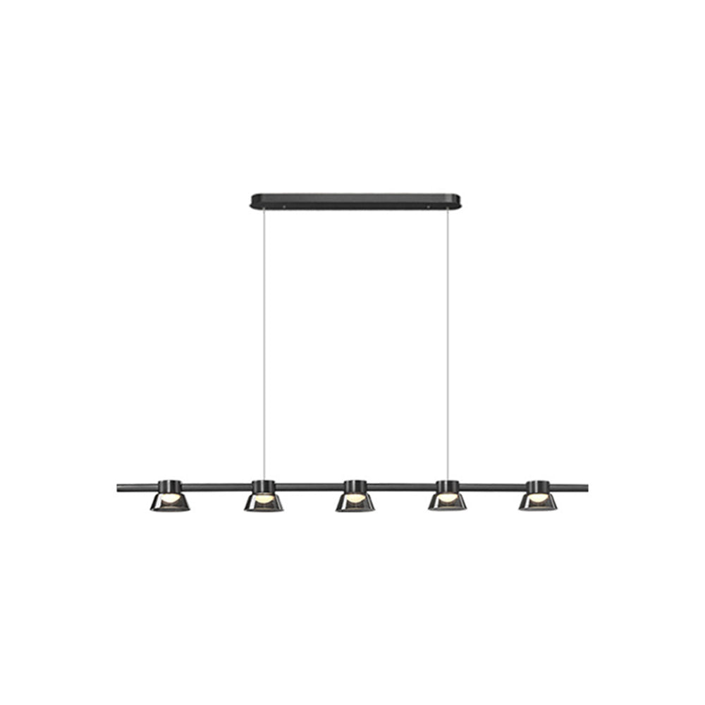 Evette Modern Linear Metal Pendant Light,Black