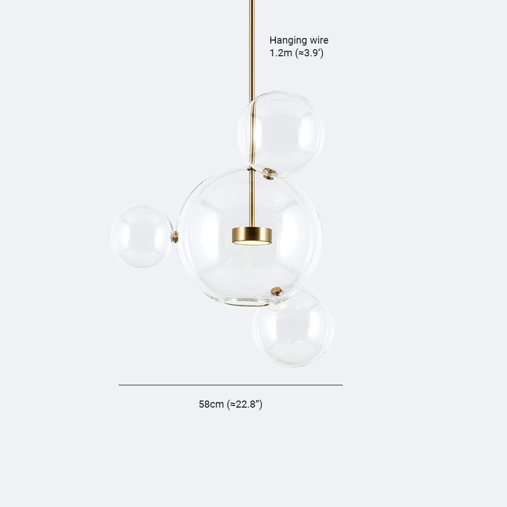 Hailie Modern Bubble Metal Pendant Light Gold