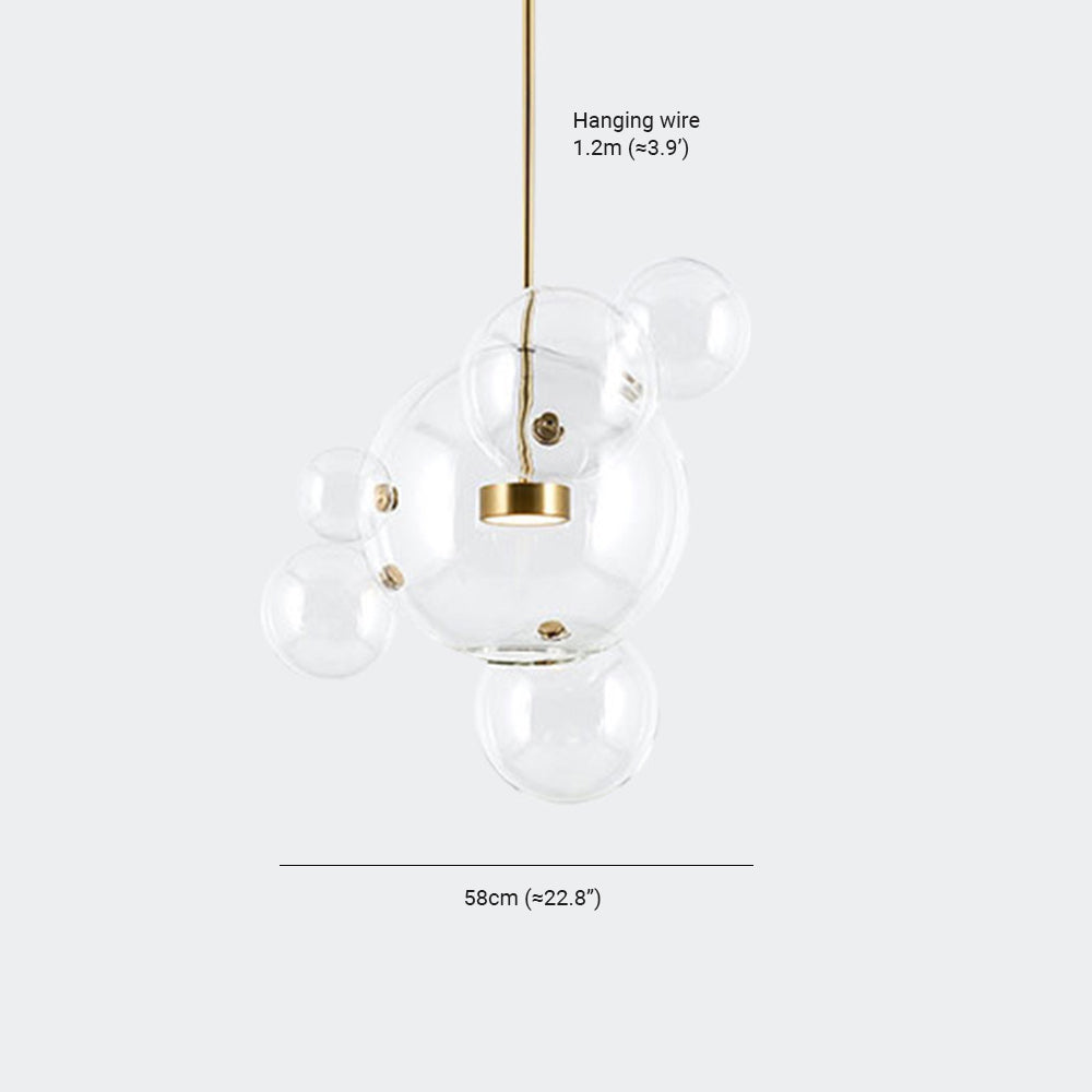 Hailie Modern Bubble Metal Pendant Light Gold