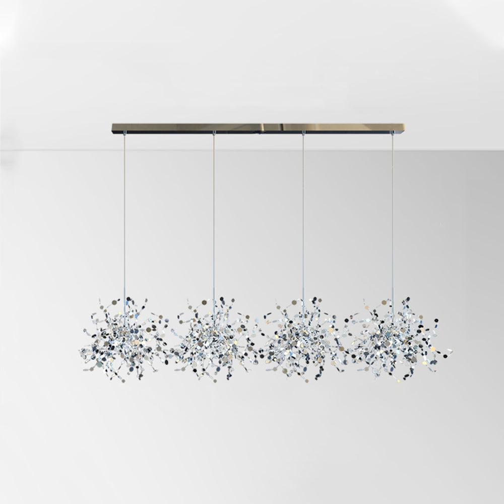 Olivia Artsy Classy Cluster Fireworks Pendant Light, Stainless steel