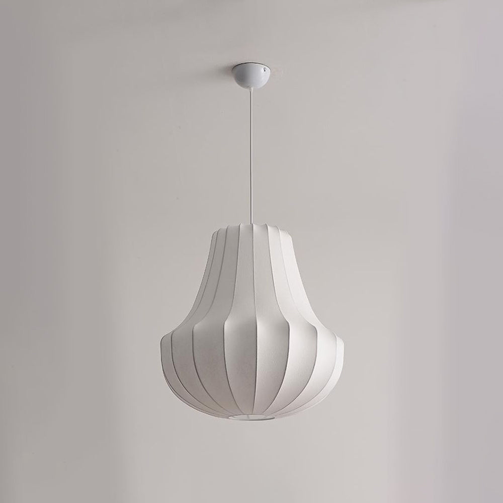 Renée Artificial Fabric Art Deco White Silk Pendant Light