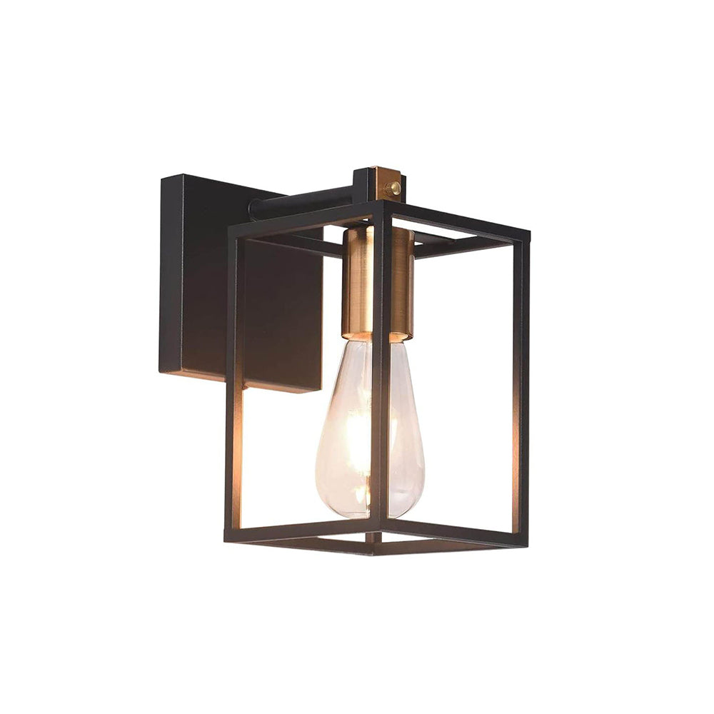 Alessio Industrial Minimalist Wall Lamp, Black, Basement
