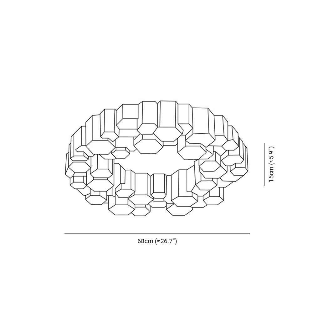 Quinn Honeycomb Metal/Acrylic Flush Mount Ceiling Light, White