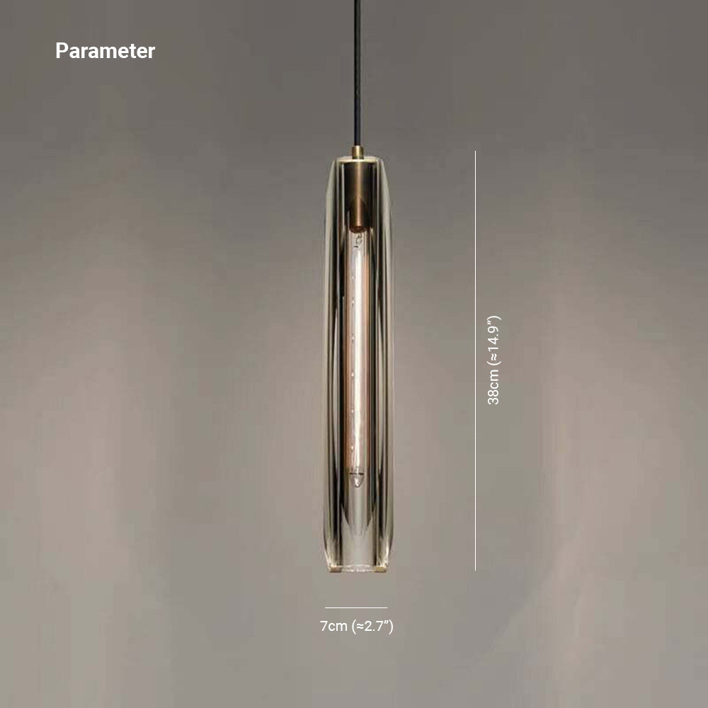 Sana Brass Designer LED Glass Pendant Lamp